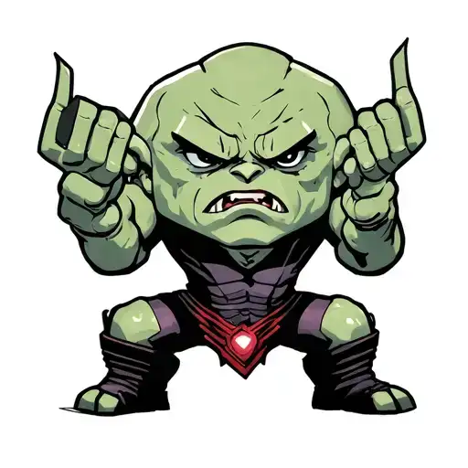 Drax Von Marvel Characters Chibi Stil