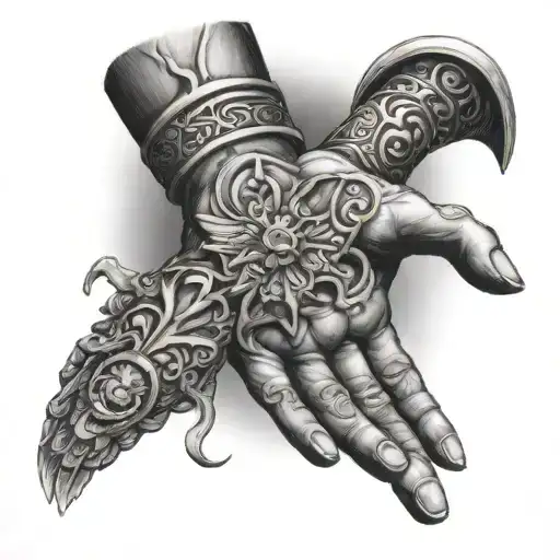 Hand Tattoo To Finish Off My Full Greek Mythology Arm Sleeve