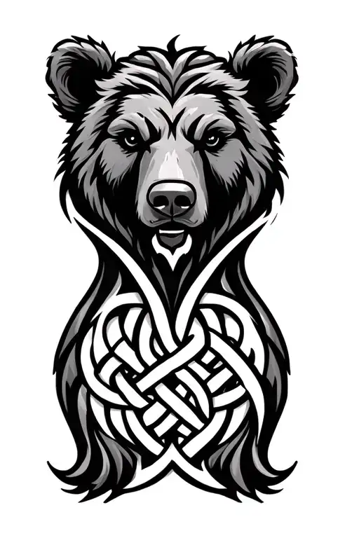 Celtic Knot Bear Head