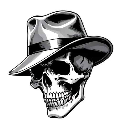 Skull Wearing Fedora
