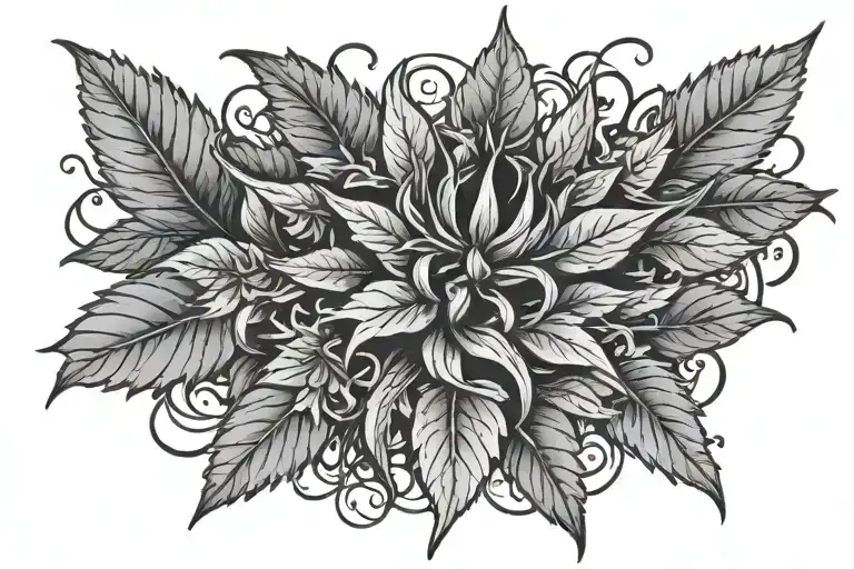 Weed Throat Tattoo With Blood