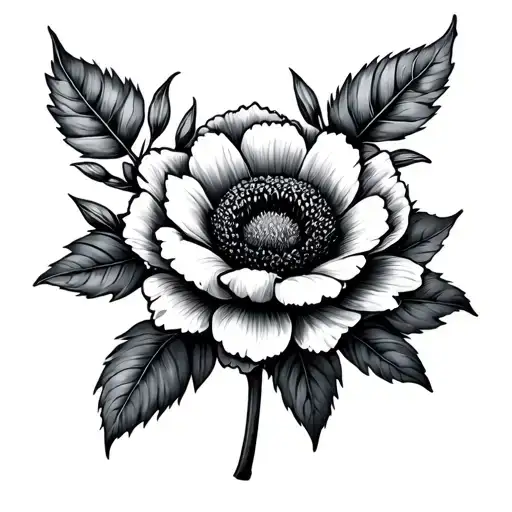 October And Auguest Birthflower Combined Together