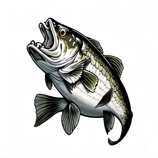 Bass Fish Jumping