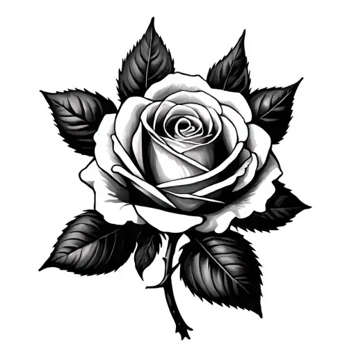 Rose With Leaves No Stem