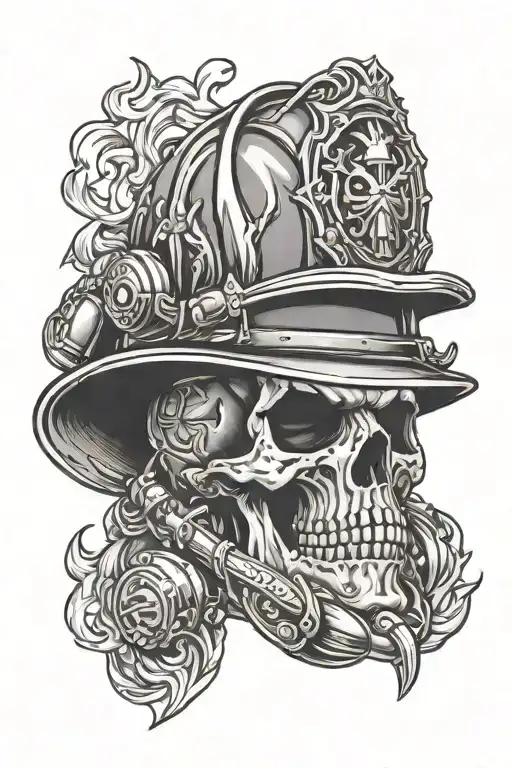 Skull Firefighter Helmet