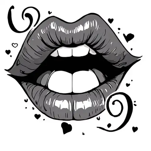 A Kiss Mark With A Her Name