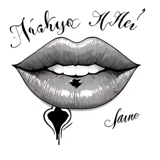 A Kiss Mark On The Neck With A Her Name Incorporated