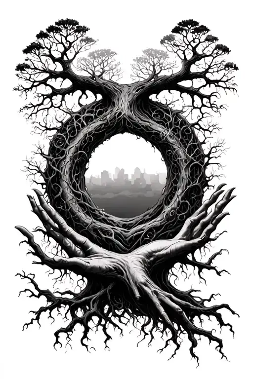 Yggdrasil The Limbs At The Top Are Making A Circle