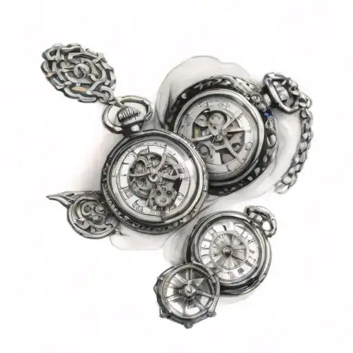 3 Pocket Watches Surrounded