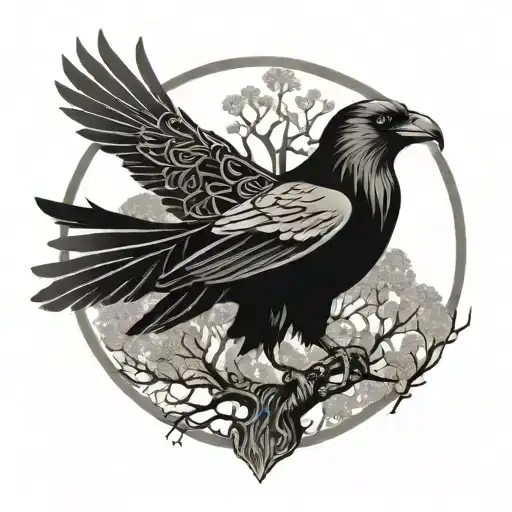 Tree Of Life Odin's Crow