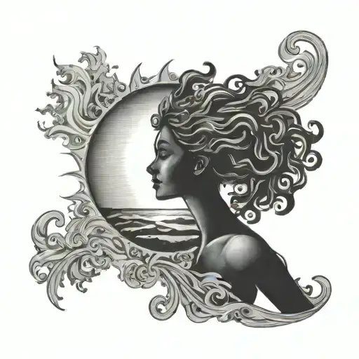 Woman Silhuette Walking Sun