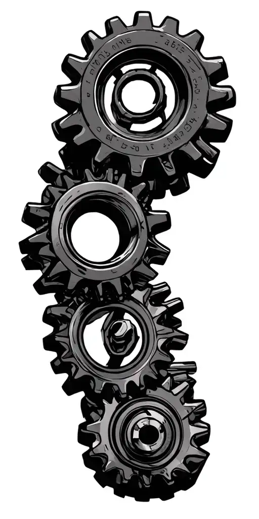 Industrail Mechanical Gears Intertwined