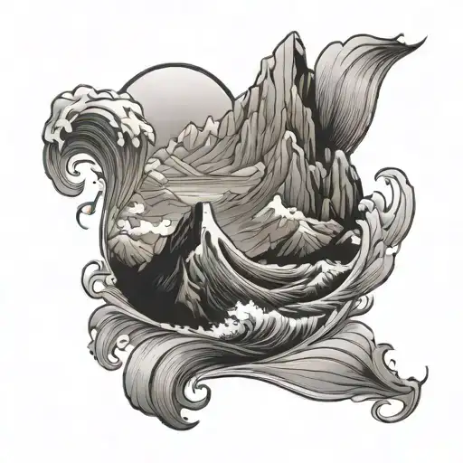 Mountain And Wave