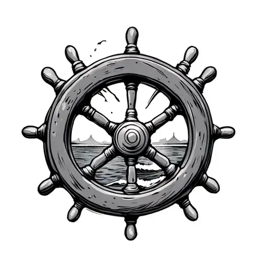 Ship Steering Wheel Intertwined Symbolizing The Client's Love