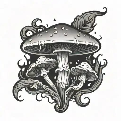 Phyicidelic Mushroom Cool Simple Scary