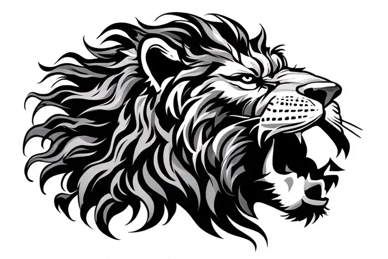 Maori And Lion Roaring