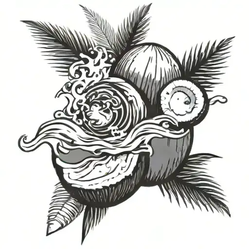 Water Combination Of The Meme Group And Coconut