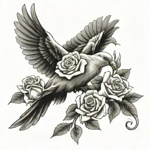 Doves Roses Crosses