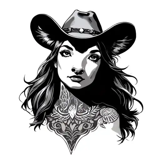 Got H Chest Tatto Cowgirl