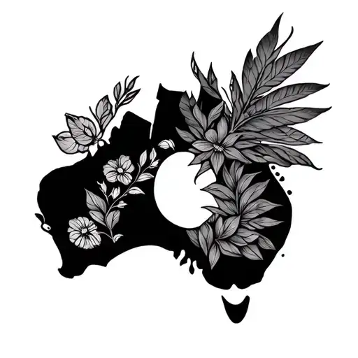 Tattoo Design About Culture Between Australia And Nepal
