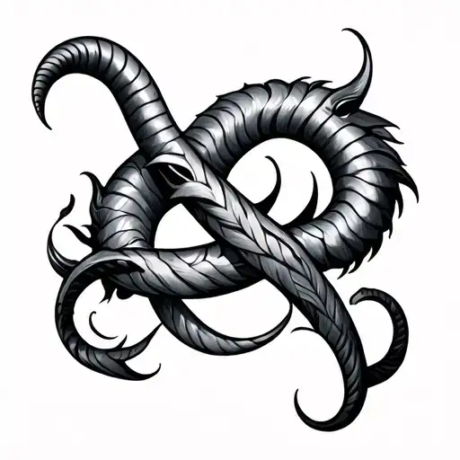 Virgo And Capricorn Zodiac Sign Infinity Symbol Intertwined