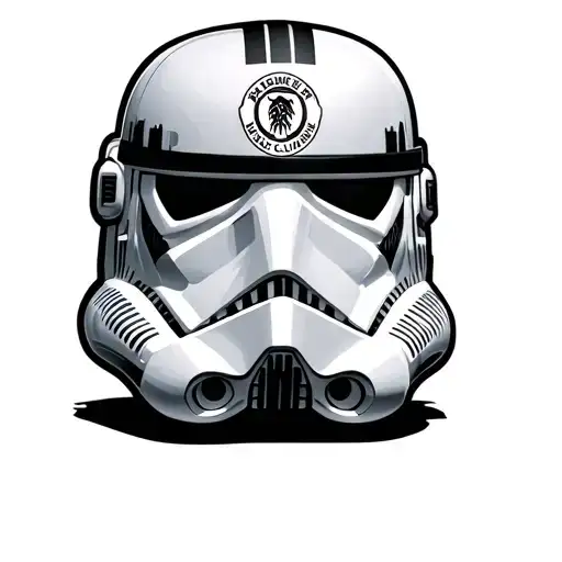 3 -Quarter Stormtrooper Helmet With Racine Club Strasbourg Logo