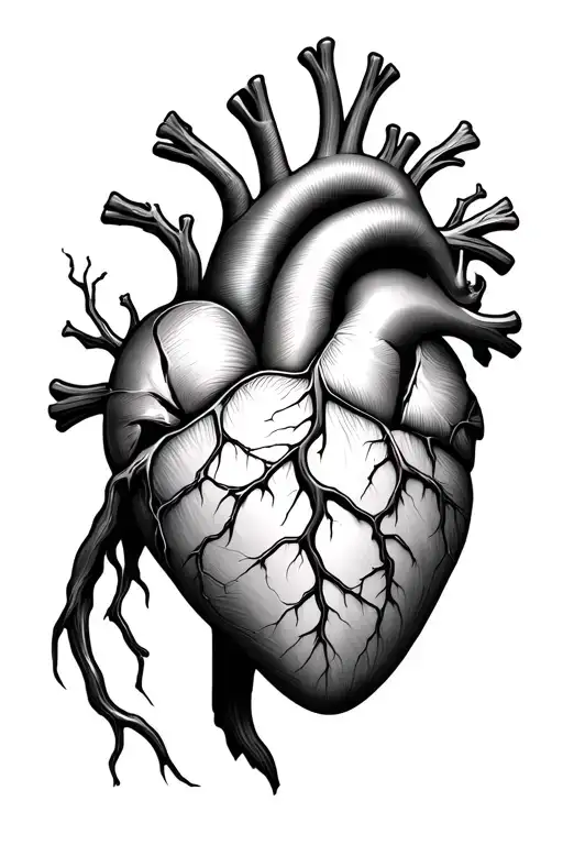 Anatomical Heart With Kintsugi Integrated