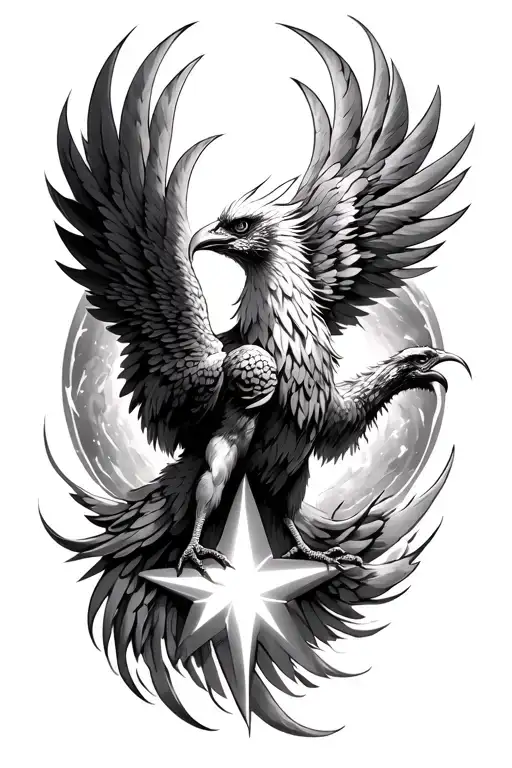 Phoenix And A Big Shiny Star