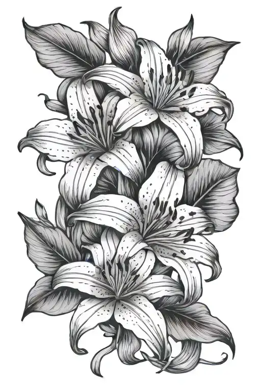 Lily Flower Intertwined