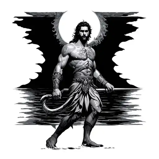 Aquarius Water Bearer Male Warrior Walking