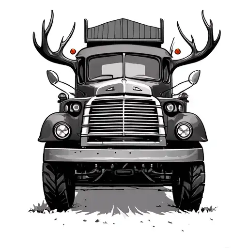 Truck And Antlers