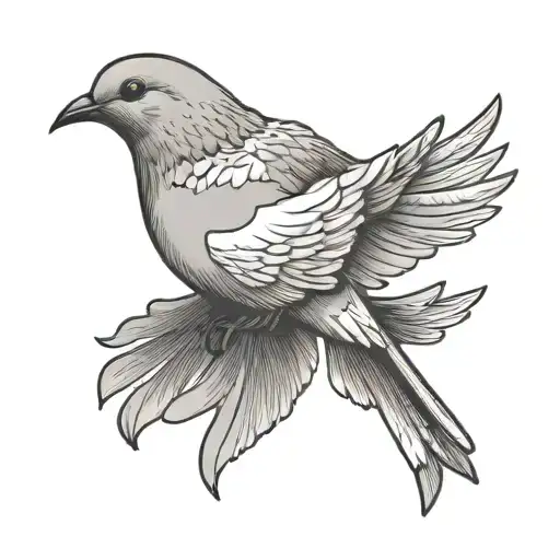 Simple Dove Flying