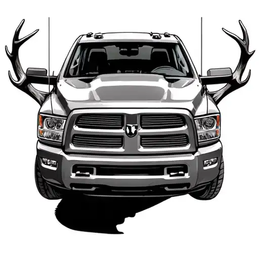 Dodge Ram 2500 Rearend And Antlers 8 Points The Initi