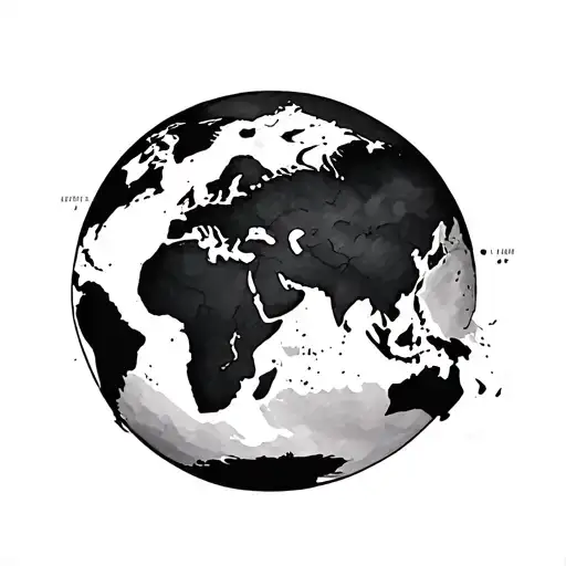 World Map Outline Drawing
