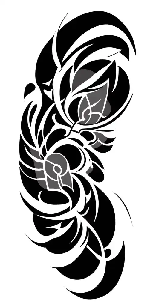 Tribal Half Sleeve Going From Forearm To Back Of The Neck Philipino Tribal