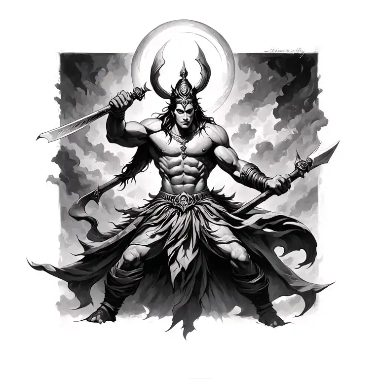 Karna Engaged In Battle