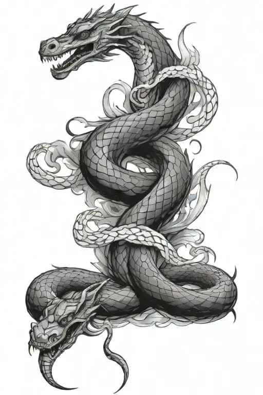 Snake And Dragon