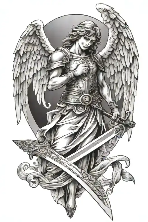 Angel Holding Sword