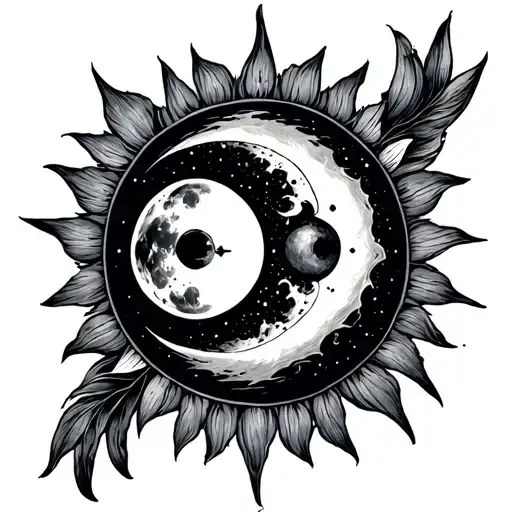 Sun Moon Aesthetic And Artistic Representation