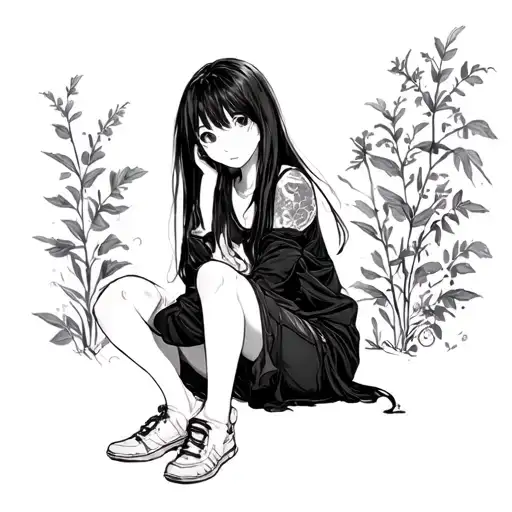 Anime Girl Sitting
