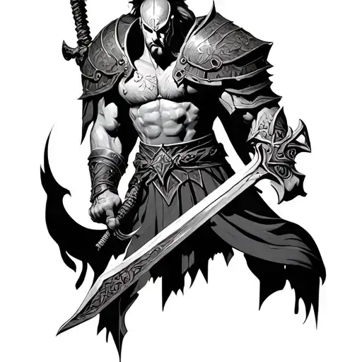 Ares God Of War With Armor And Sword