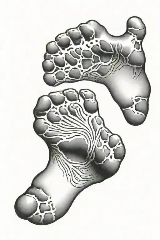 Baby Foot Print Scrathing