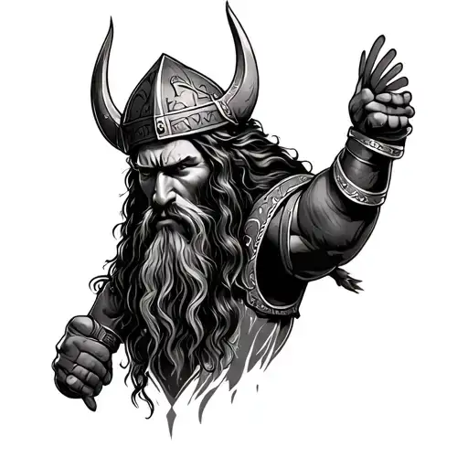 Viking Warrior With Mexican Influence