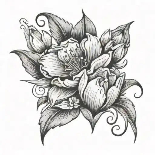 Cursive Gwenn With Tulips