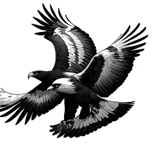 3 Hawks Flying In The Air