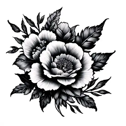 Spine Tattoo With Flowers