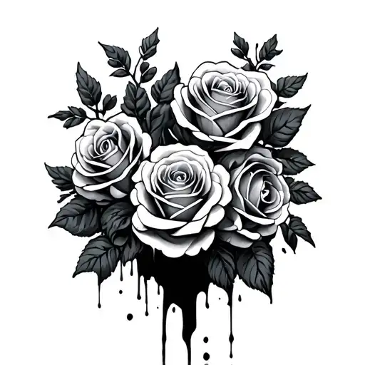 Rivers Of Blood With A Forearm Full Of Roses Neotraditional