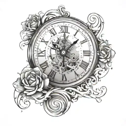 Broken Clock With Coordinates Beautifully Intertwined