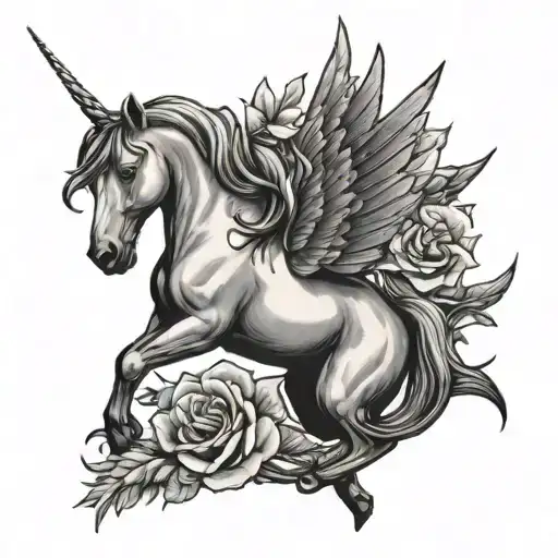 Unicorn With Cardinal Bird