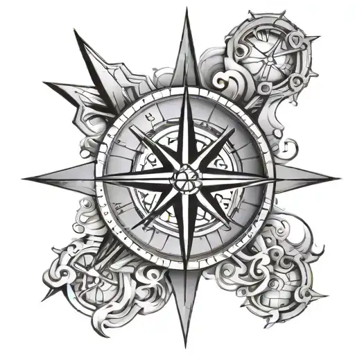 4 Star Compass Design